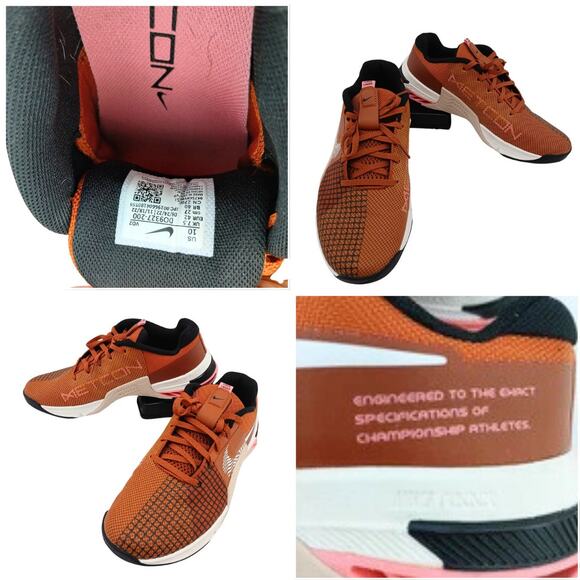 Nike Metcon 8 Women's Sneaker Shoes Sz US 10 Dark Russet Brown DO9327-200 - EUC - Picture 10 of 11